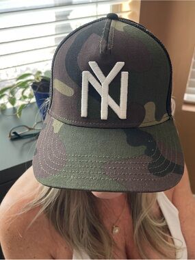 American Needle Camo NY Trucker Hat